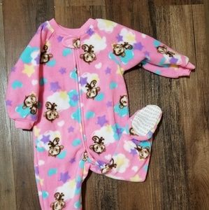 Fleece footie pajamas